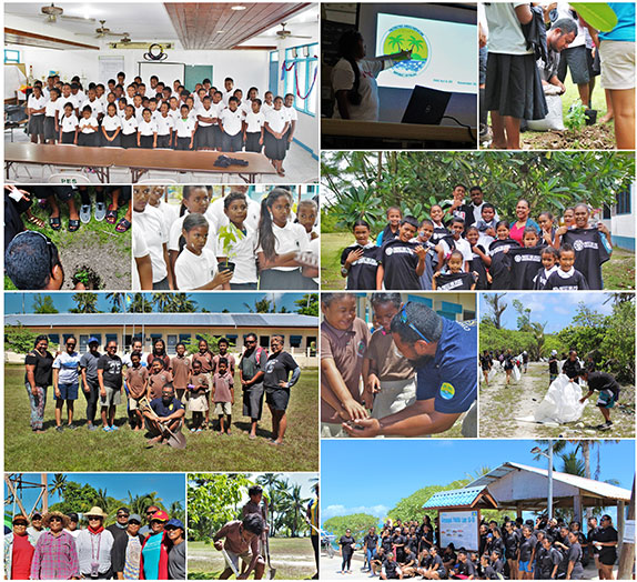 coastal clean up at outlaying islands